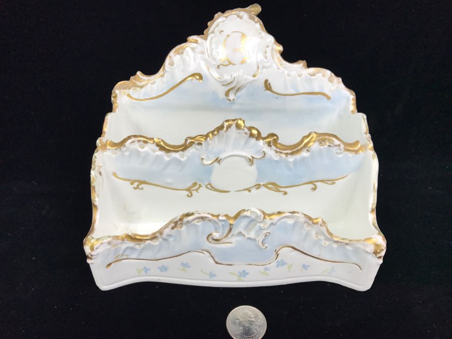 Vintage Porcelain Letter Holder Signed LEA [Photo 1]