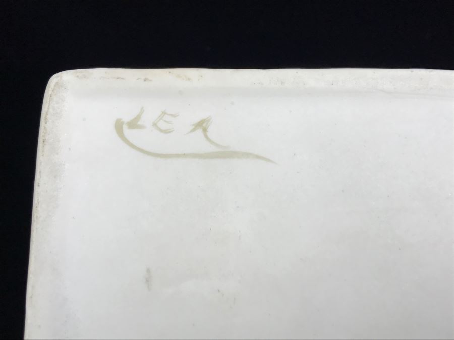 Vintage Porcelain Letter Holder Signed LEA [Photo 8]
