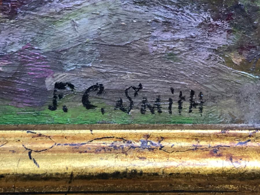 Original Plein Air Painting On Board By F. C. Smith [Photo 4]