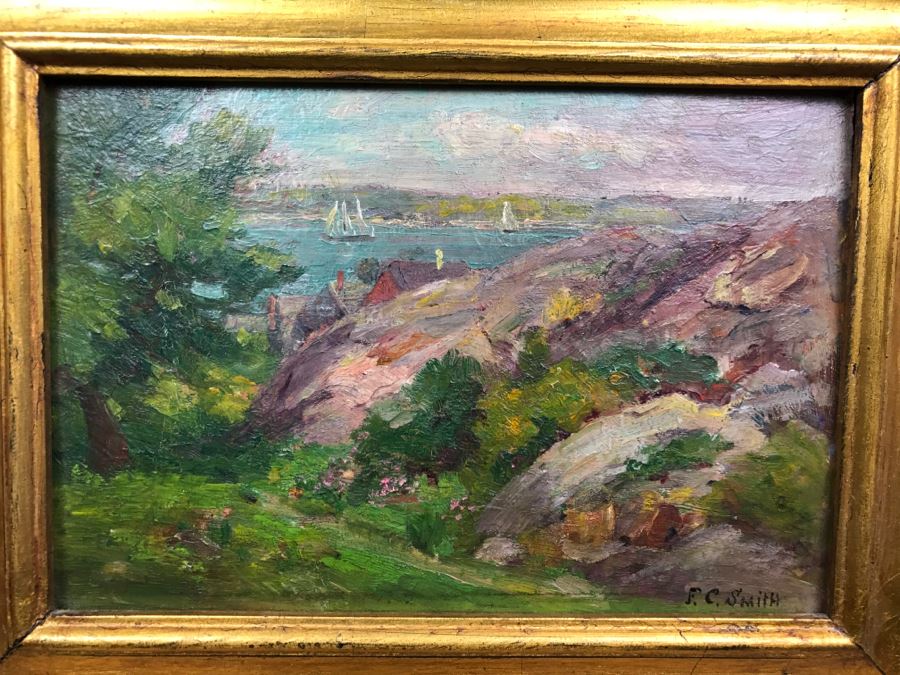 Original Plein Air Painting On Board By F. C. Smith [Photo 3]