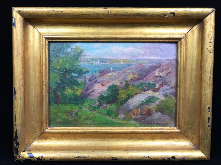 Original Plein Air Painting On Board By F. C. Smith [Photo 2]