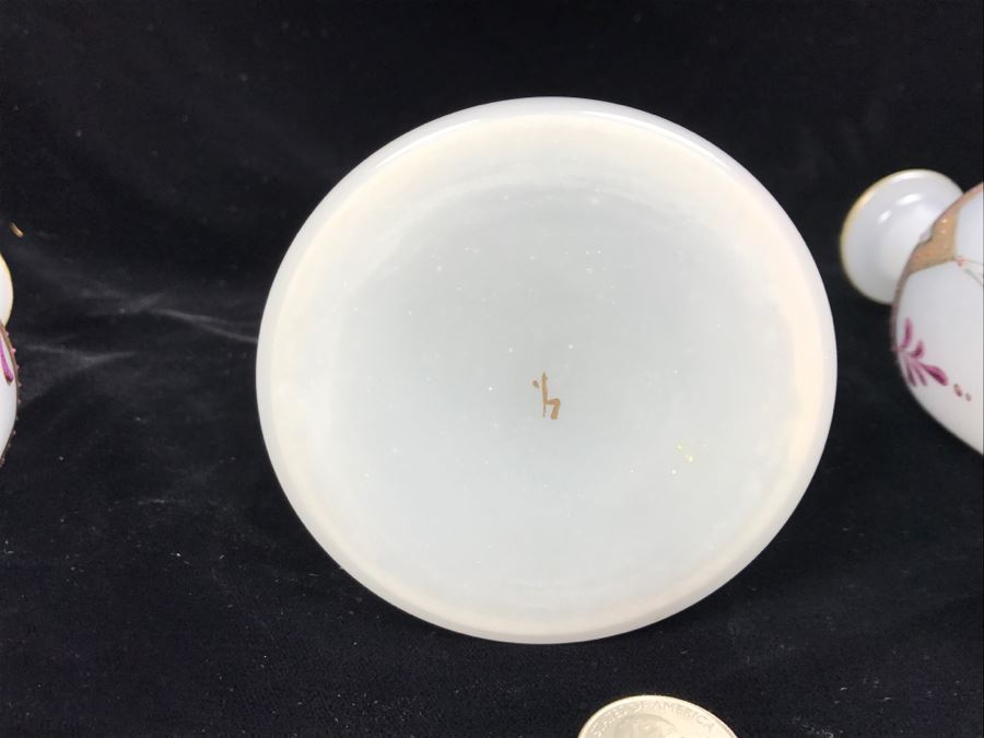 Set Of (3) Victorian Hand Painted Bottles [Photo 10]