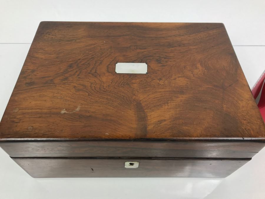 Vintage Wooden Sewing Box With Multiple Compartments [Photo 13]