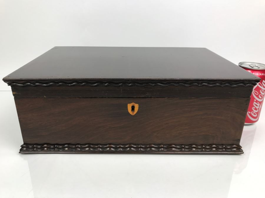 Antique Sewing Box With Needlepoint Filled With Vintage Sewing Supplies [Photo 2]