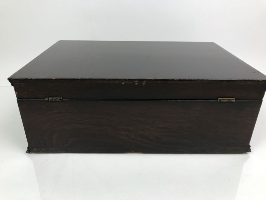 Antique Sewing Box With Needlepoint Filled With Vintage Sewing Supplies [Photo 24]