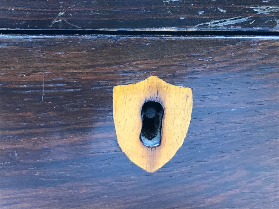 Antique Sewing Box With Needlepoint Filled With Vintage Sewing Supplies [Photo 3]