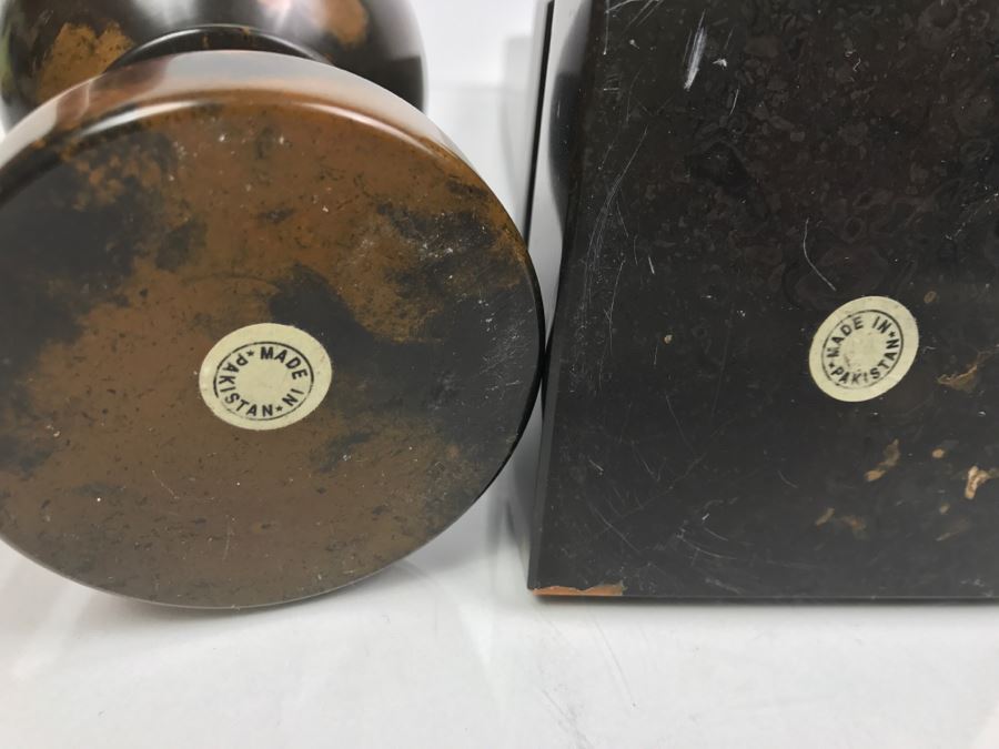 Carved Stone Obelisk And Round Ornament Made In Pakistan [Photo 11]