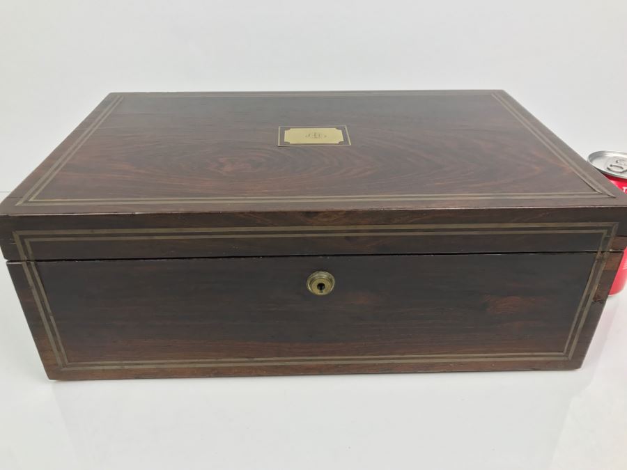 Antique Portable Writing Desk With Lockable Compartment Only Have