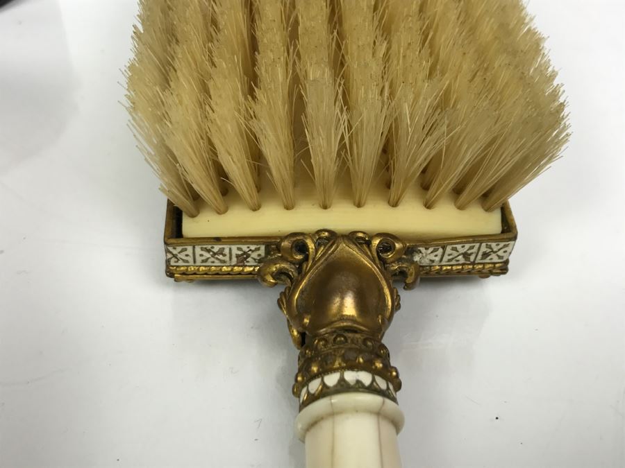 Antique Austrian Vanity Set With Vanity Mirror, Pair Of Brushes And Jar [Photo 24]