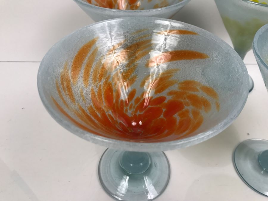 Set Of (4) Hand Made Margarita Glasses [Photo 5]