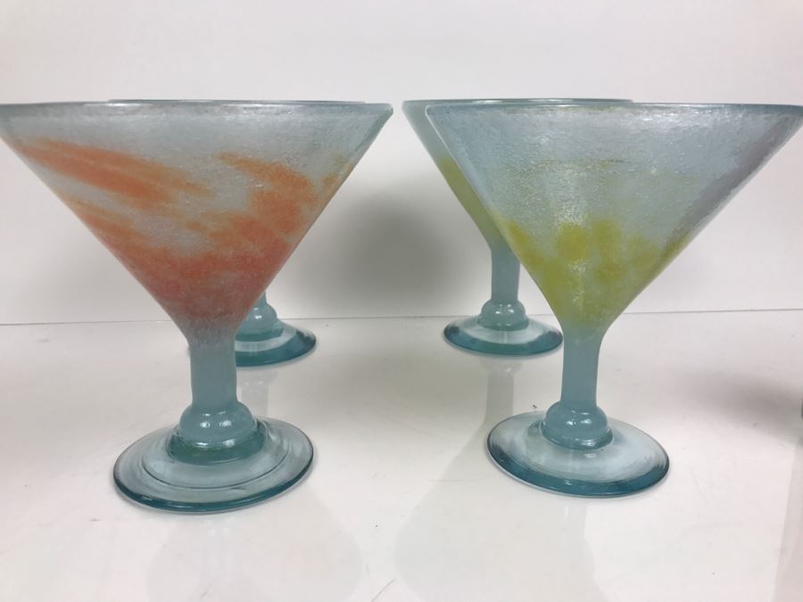 Set Of (4) Hand Made Margarita Glasses [Photo 4]
