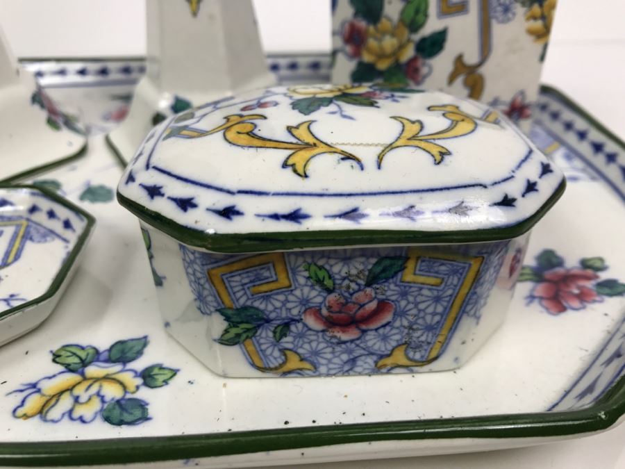 S Hancock & Sons Corona Ware China Set With Candlesticks And Tray [Photo 5]