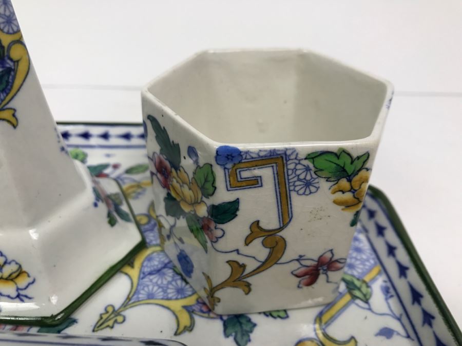 S Hancock & Sons Corona Ware China Set With Candlesticks And Tray [Photo 9]