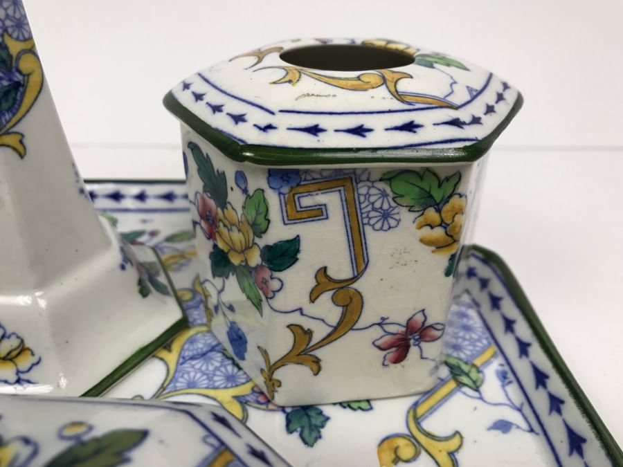 S Hancock & Sons Corona Ware China Set With Candlesticks And Tray [Photo 8]