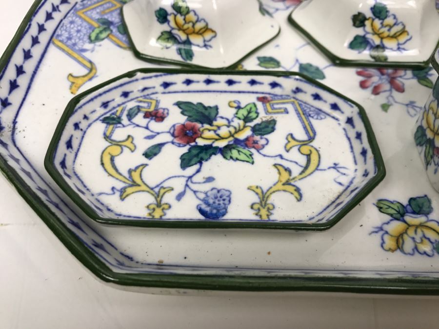 S Hancock & Sons Corona Ware China Set With Candlesticks And Tray [Photo 3]