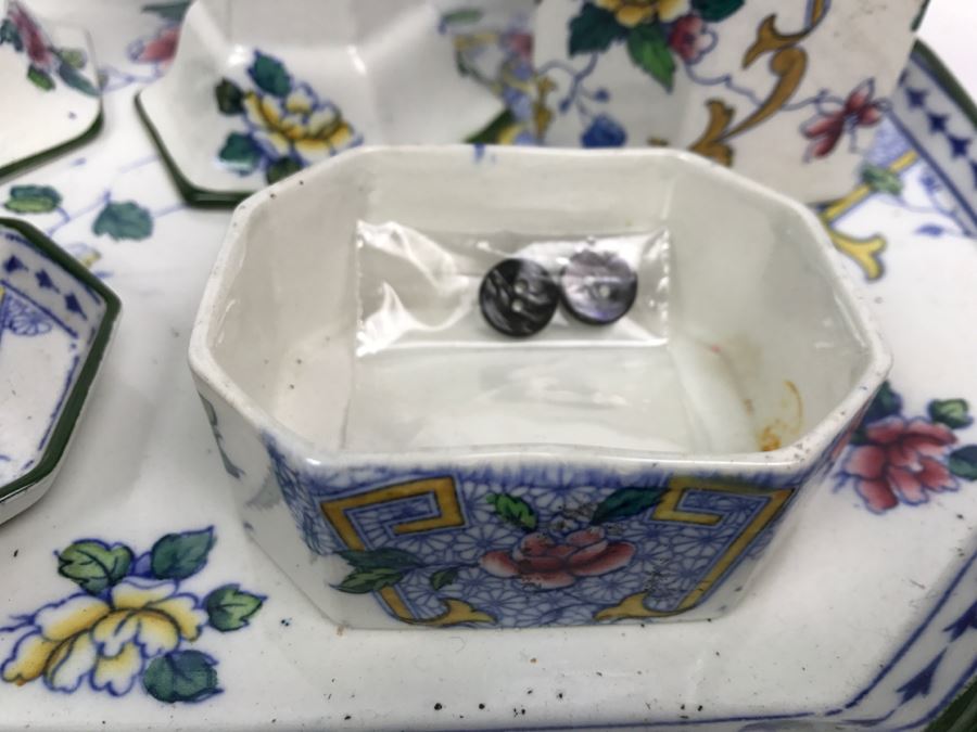 S Hancock & Sons Corona Ware China Set With Candlesticks And Tray [Photo 6]