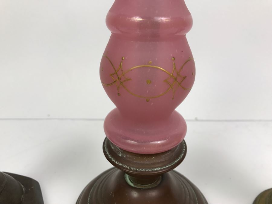 Set Of (5) Vintage Brass Candlesticks [Photo 10]