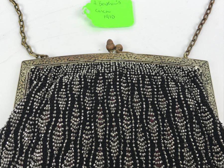 Vintage 1910 Beaded Purse Handbag [Photo 4]