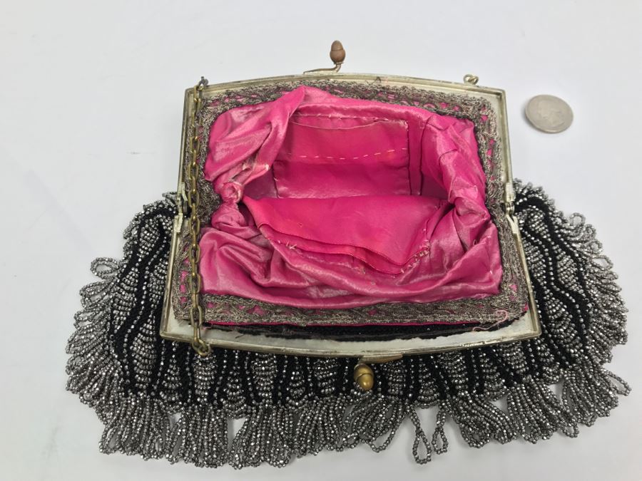 Vintage 1910 Beaded Purse Handbag [Photo 2]