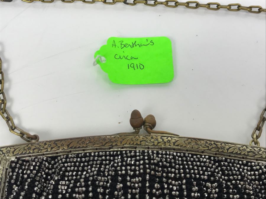Vintage 1910 Beaded Purse Handbag [Photo 5]