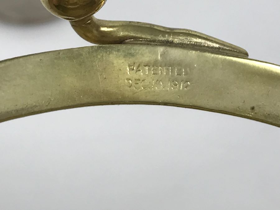 Vintage Gold Tone Mesh Purse 1912 Patent Date [Photo 8]