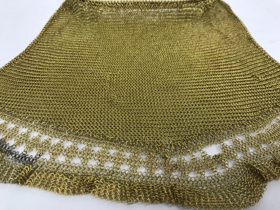 Vintage Gold Tone Mesh Purse 1912 Patent Date [Photo 5]