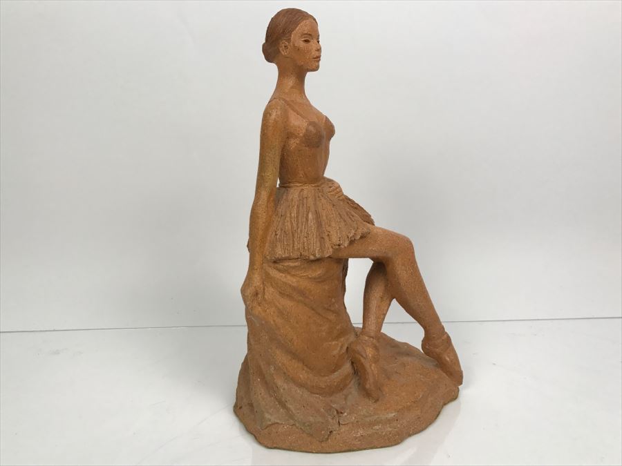 Signed Joy Maushake Pottery Sculpture Of Ballerina [Photo 8]