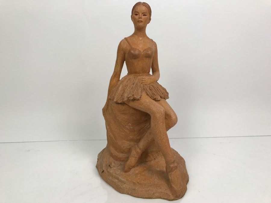 Signed Joy Maushake Pottery Sculpture Of Ballerina [Photo 3]