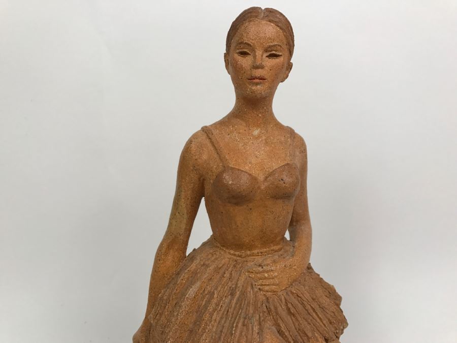 Signed Joy Maushake Pottery Sculpture Of Ballerina [Photo 4]