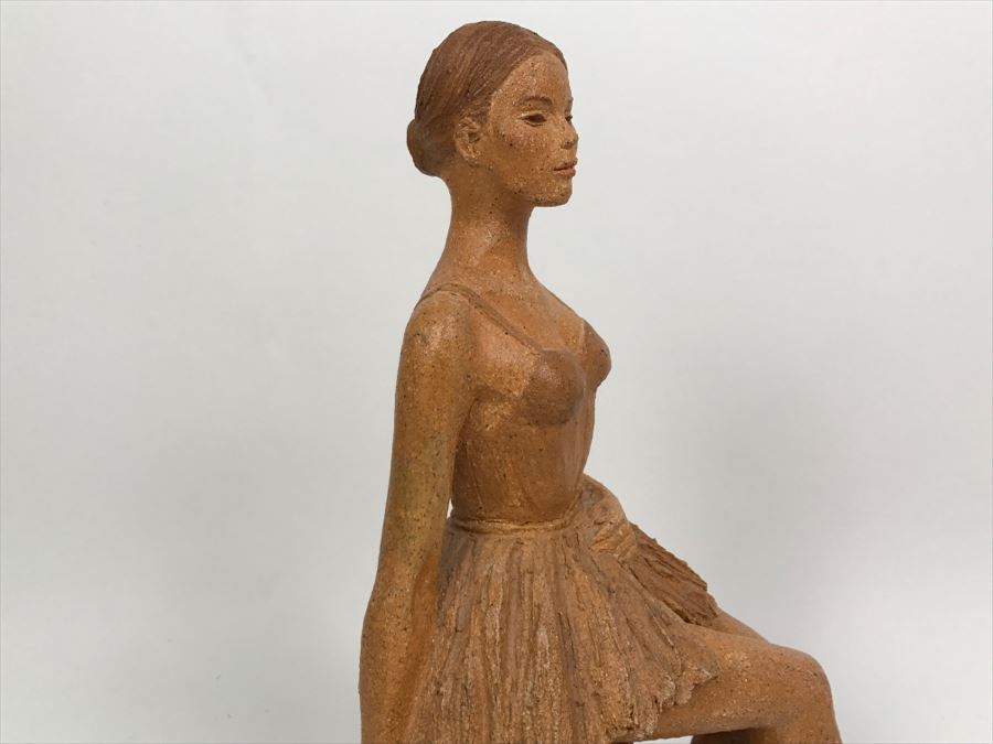 Signed Joy Maushake Pottery Sculpture Of Ballerina [Photo 9]