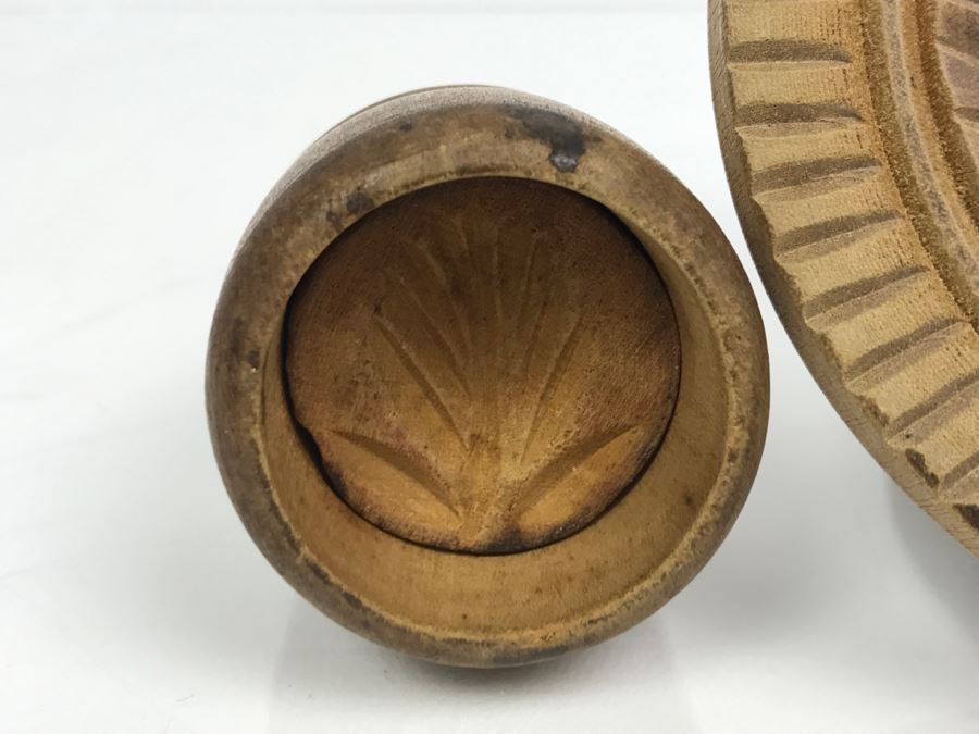 Collection Of (3) Vintage Carved Wood Butter Stamp Press Molds  [Photo 4]
