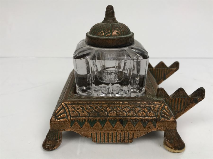 Vintage Inkwell Bottle With Stand [Photo 5]