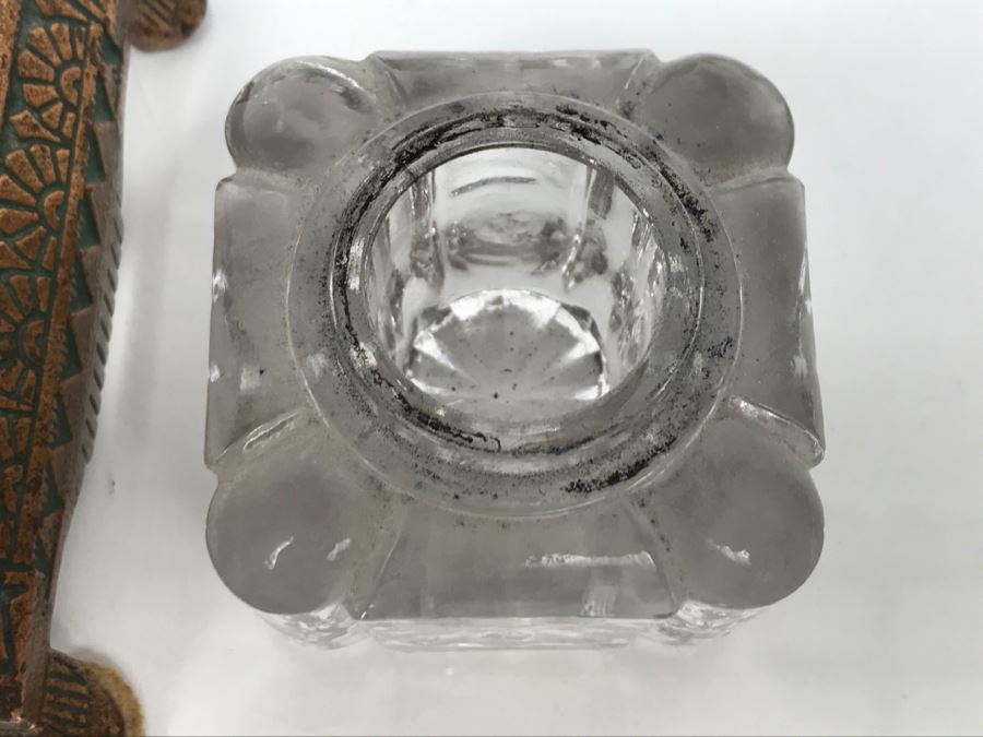 Vintage Inkwell Bottle With Stand [Photo 14]