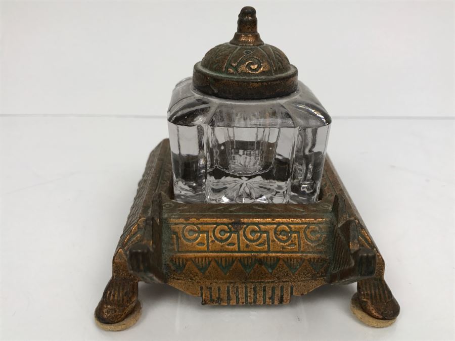 Vintage Inkwell Bottle With Stand [Photo 2]
