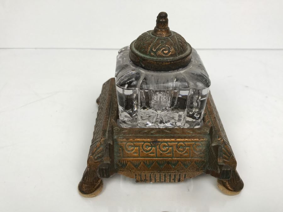 Vintage Inkwell Bottle With Stand [Photo 3]