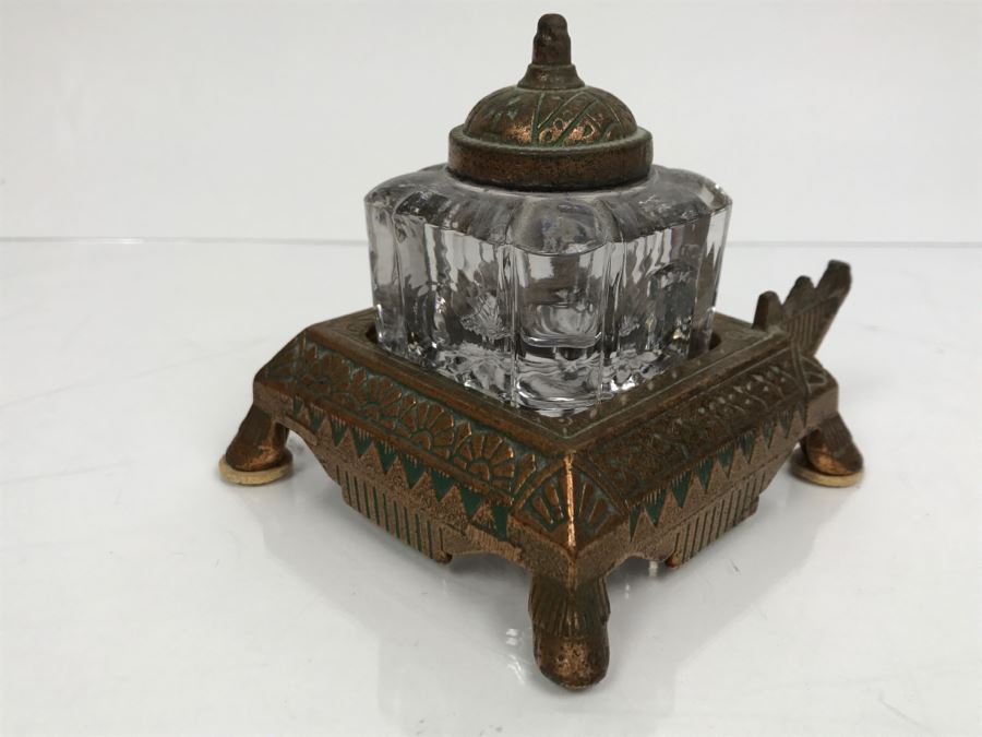 Vintage Inkwell Bottle With Stand [Photo 7]