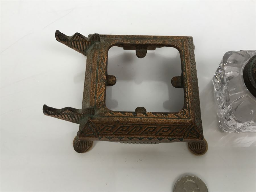Vintage Inkwell Bottle With Stand [Photo 10]