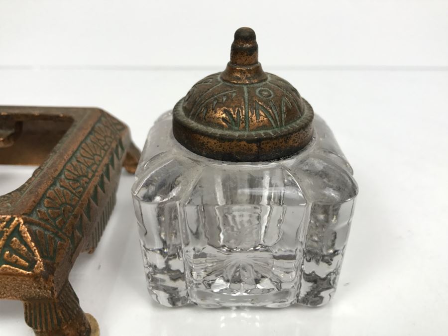 Vintage Inkwell Bottle With Stand [Photo 11]