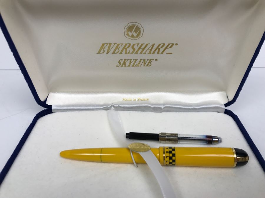 Eversharp Skyline Fountain Pen Yellow Cab 14K Yellow Gold NIB [Photo 3]