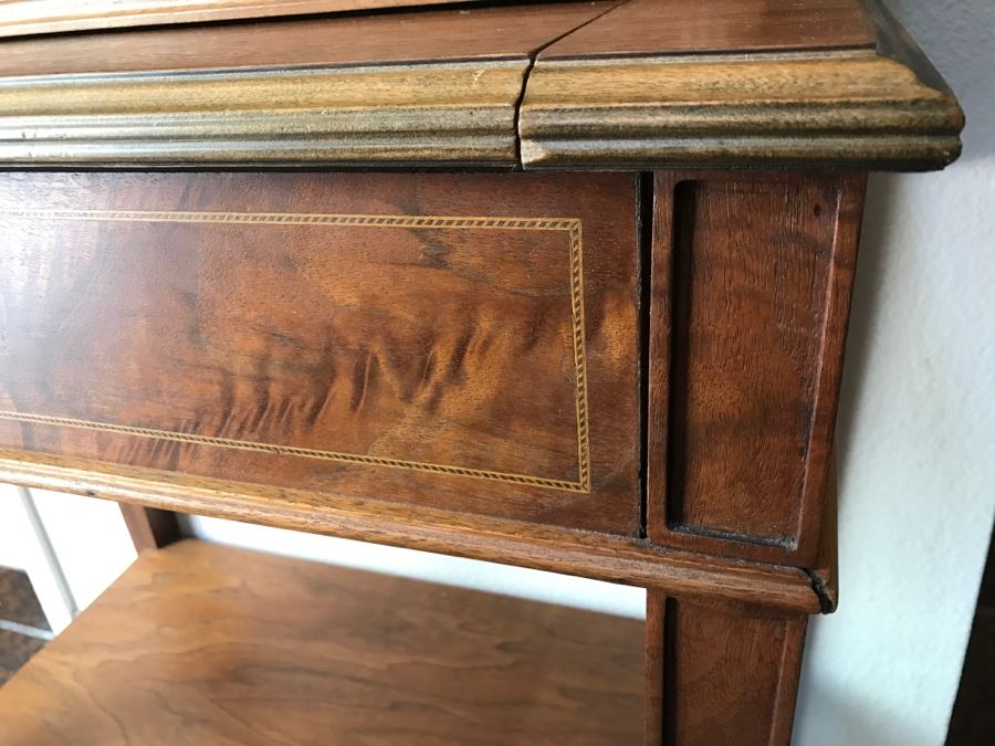 Vintage Table With Bookcase Hutch [Photo 7]