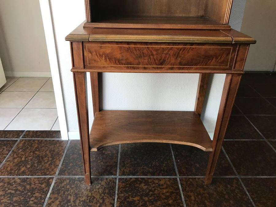 Vintage Table With Bookcase Hutch [Photo 3]
