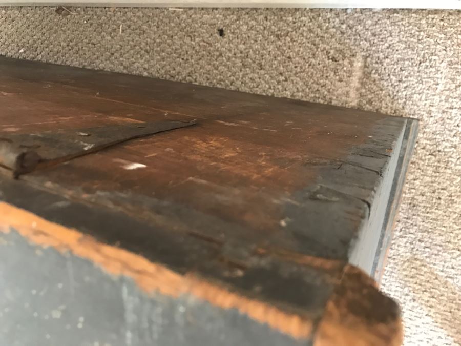 Large Primitive Shabby Chic Blanket Chest With Drawers From The East Coast [Photo 12]