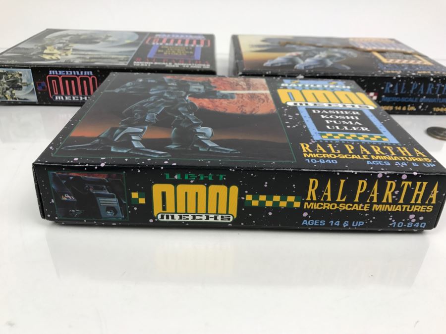 Set Of (3) New In Box BattleTech Omnimechs Ral Partha Micro-Scale Miniatures [Photo 9]