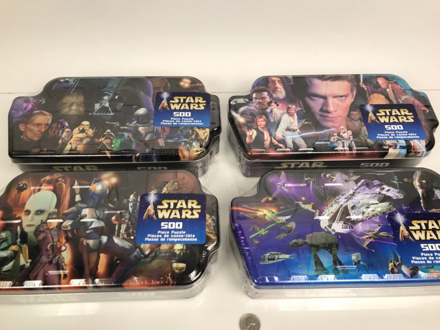 Set Of (4) New Star Wars Tins 500 Piece Puzzles [Photo 2]