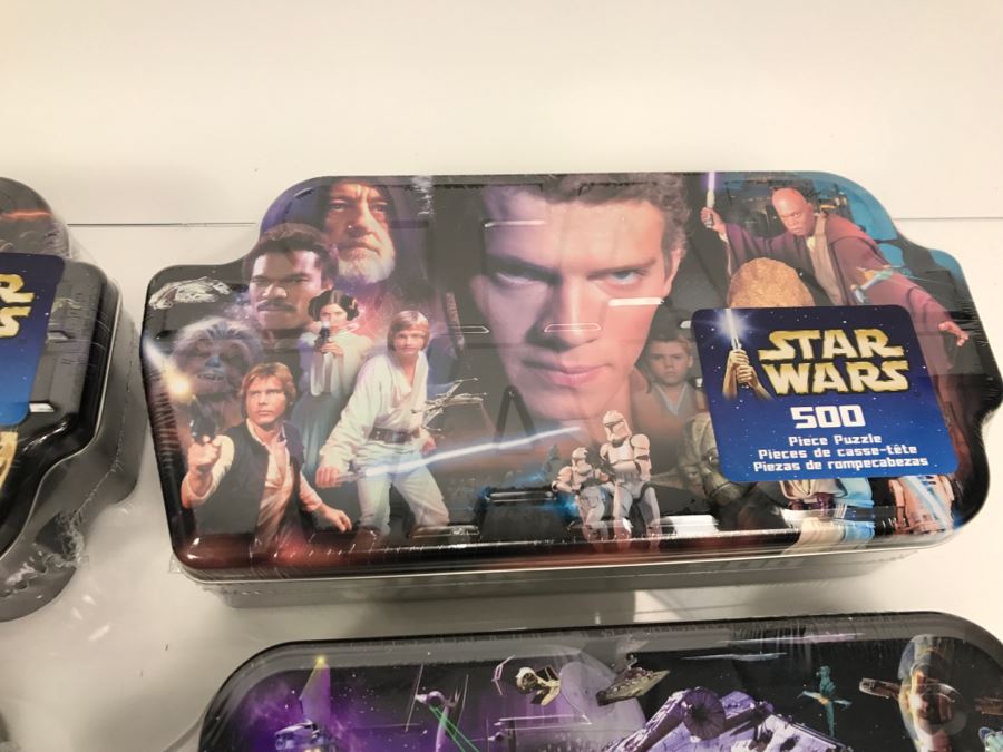 Set Of (4) New Star Wars Tins 500 Piece Puzzles [Photo 7]
