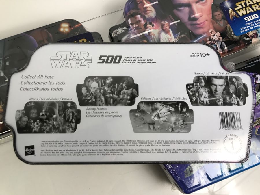 Set Of (4) New Star Wars Tins 500 Piece Puzzles [Photo 8]