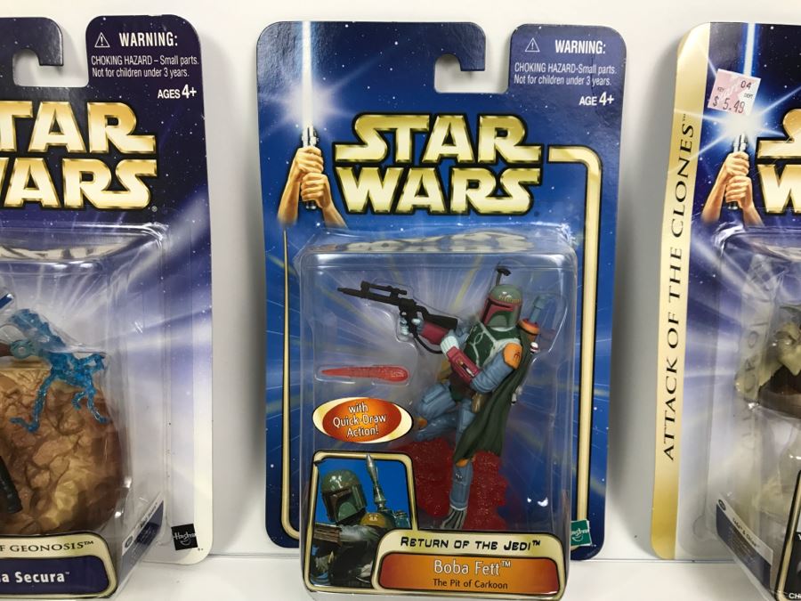 Collection Of Star Wars Action Figure Toys Blister Packs