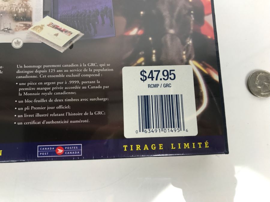 Sealed Royal Canadian Mounted Police 125th Anniversary Collectors' Set With Silver Coin And Stamps [Photo 4]