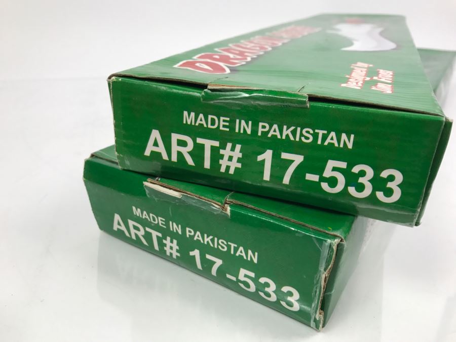 Pair Of Dragon Slayer Fantasy Knives Designed By Jim Frost In Boxes New Old Stock [Photo 17]