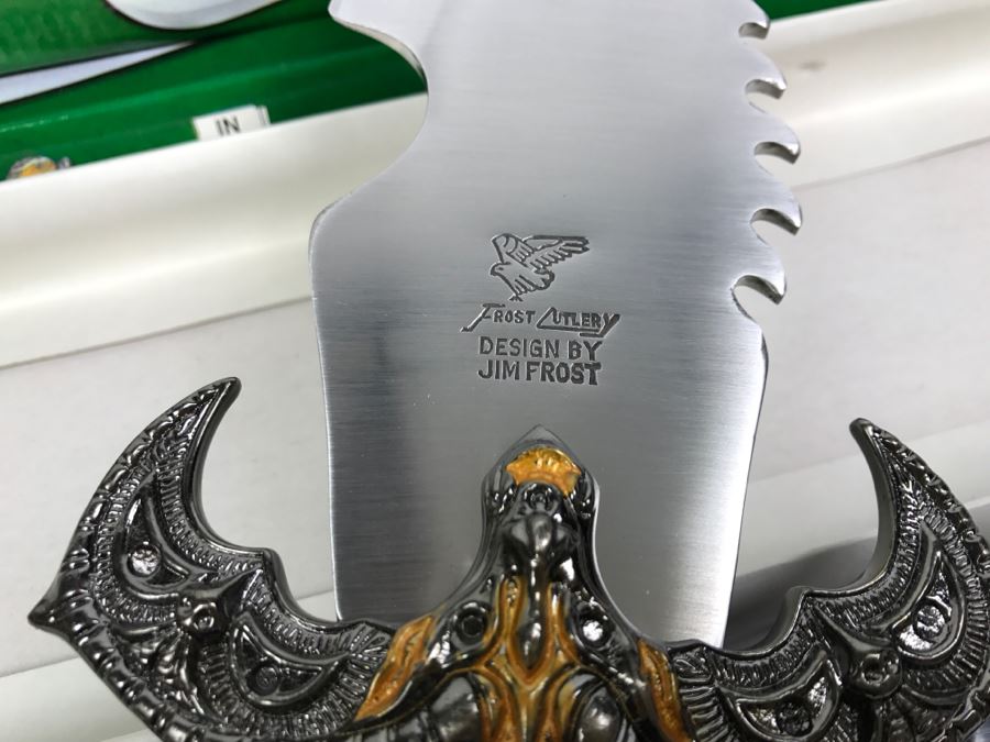 Pair Of Dragon Slayer Fantasy Knives Designed By Jim Frost In Boxes New Old Stock [Photo 4]